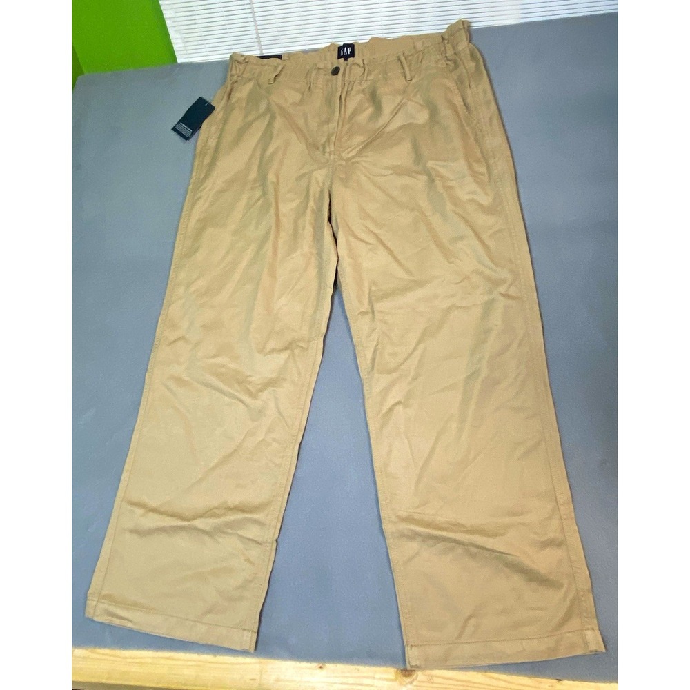 Gap Women XL Cream Twill Pants Wide Leg Comfort Stretch Pockets Business Casual